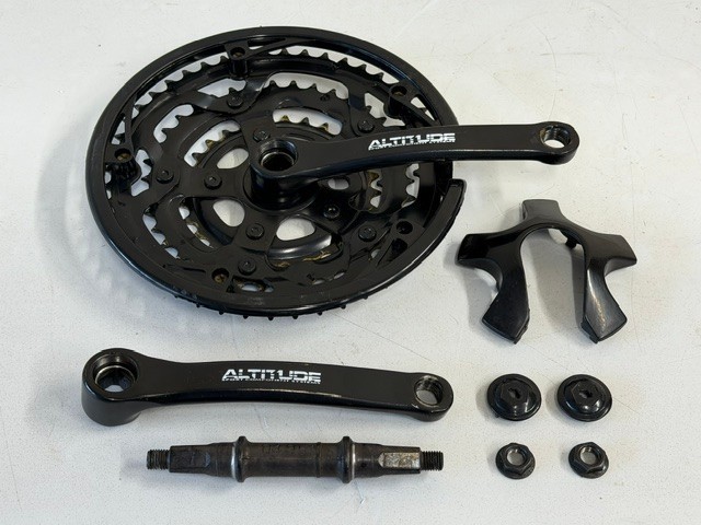 Altitude 152mm Crank Arms Crankset MTB Road Bike Black Triple 48/38/28 Chainring