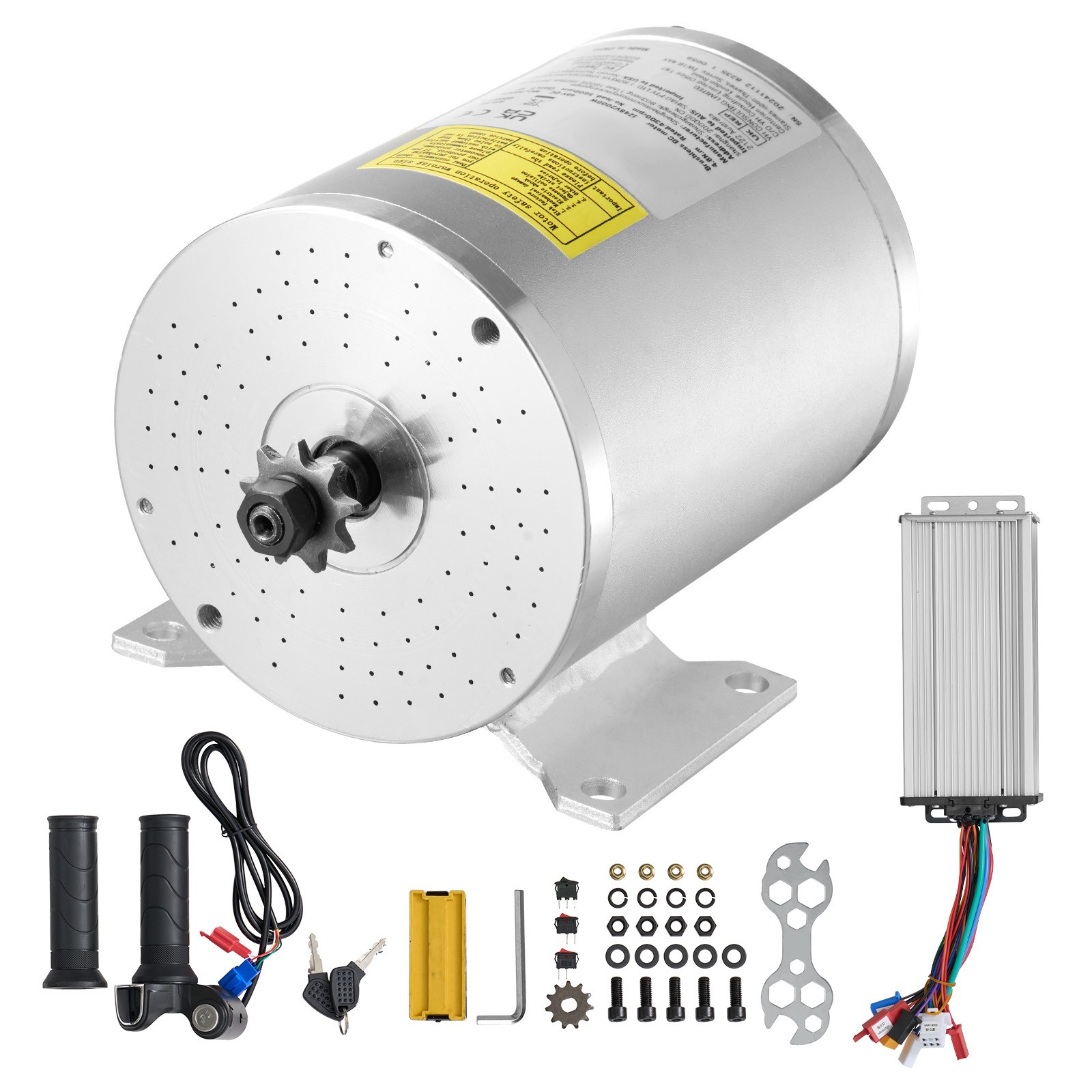 2000W Electric Brushless DC Motor Kit 48V 4300rpm Motor & Speed Controller