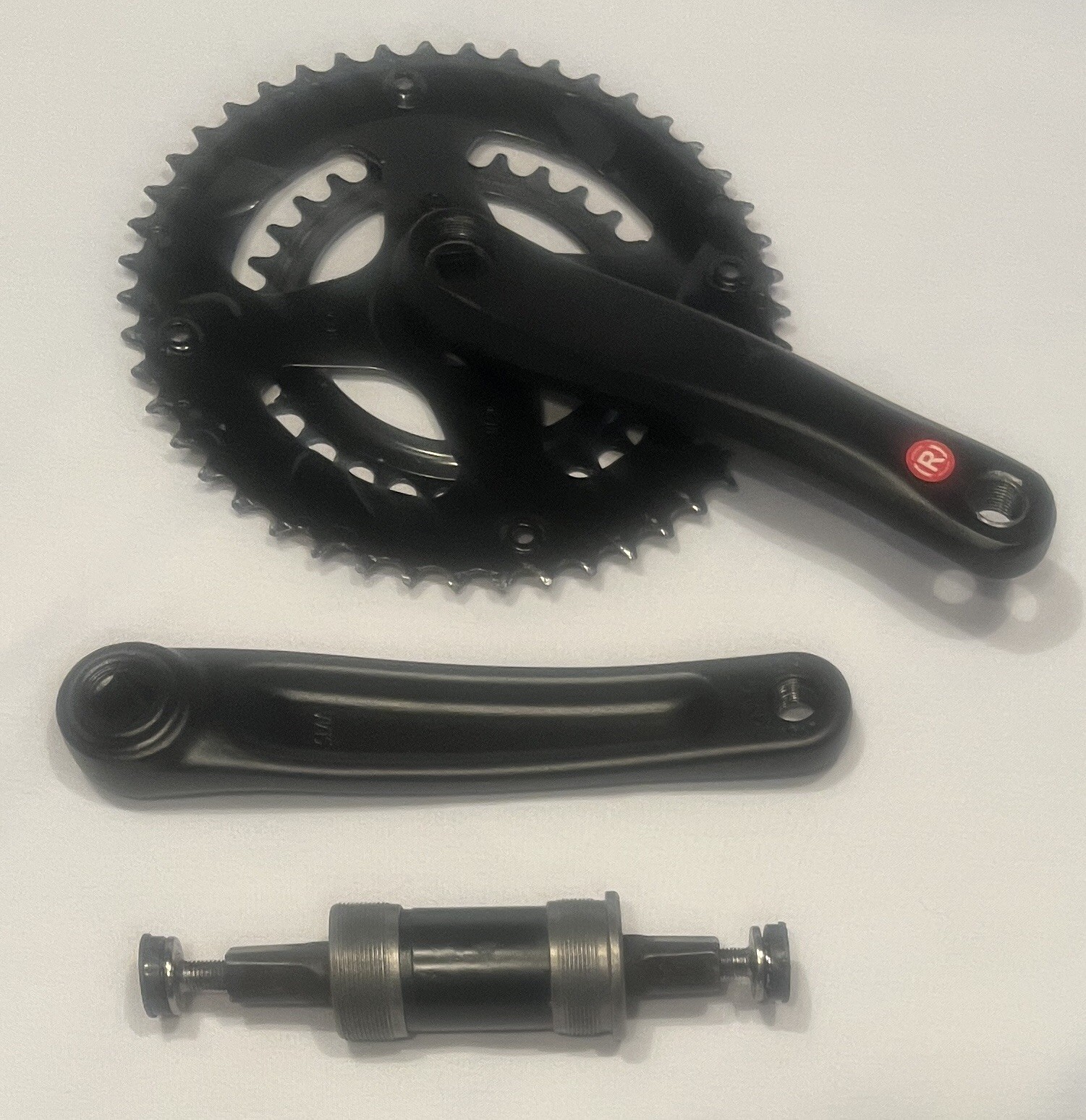 Wheeltop Crankset Double 46-30 170mm w/ BSA 68 Square Taper Bottom Bracket 7 Spd