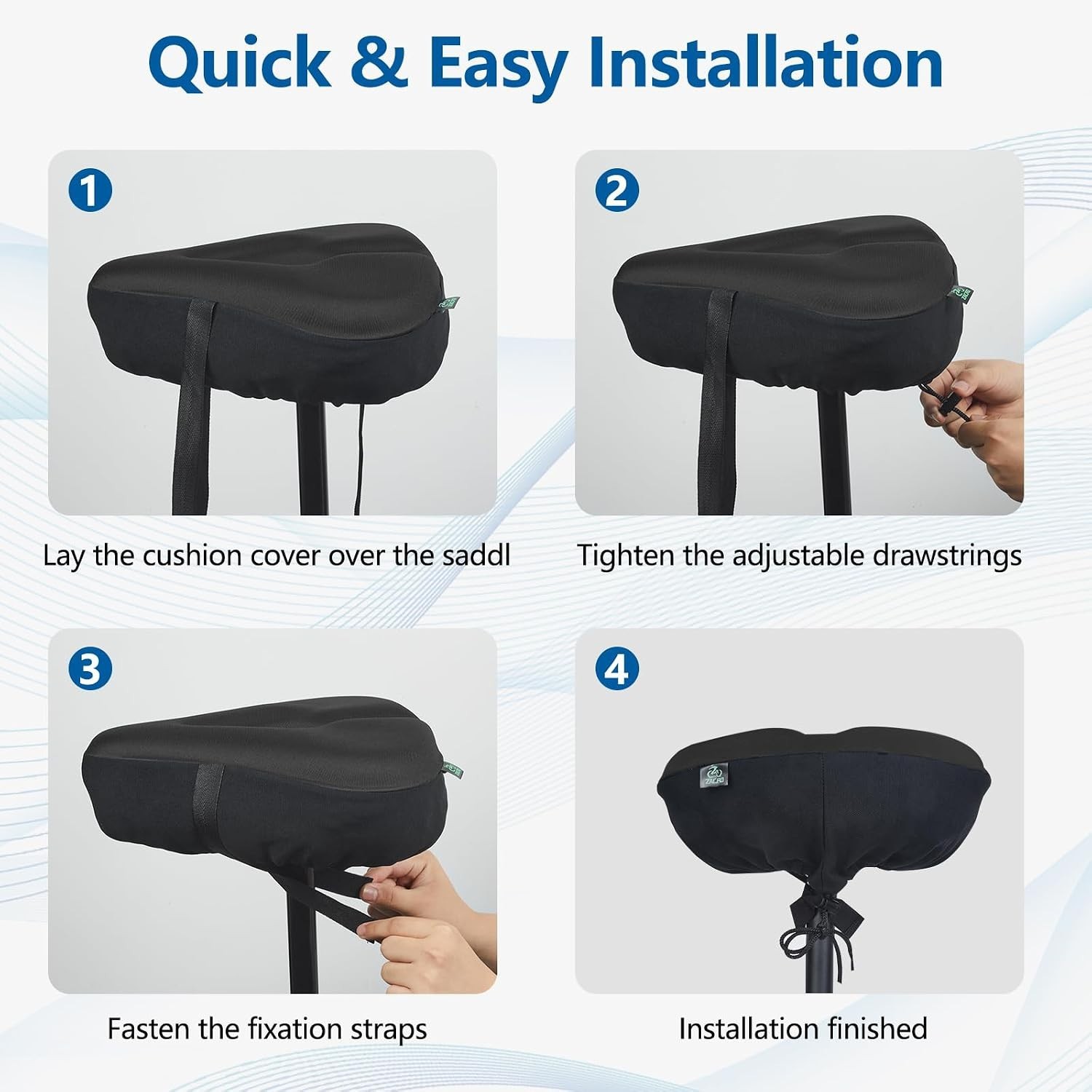 Impact-Absorbing Bicycle Seat Cover with Silicone Anti-Slip Design for Stability