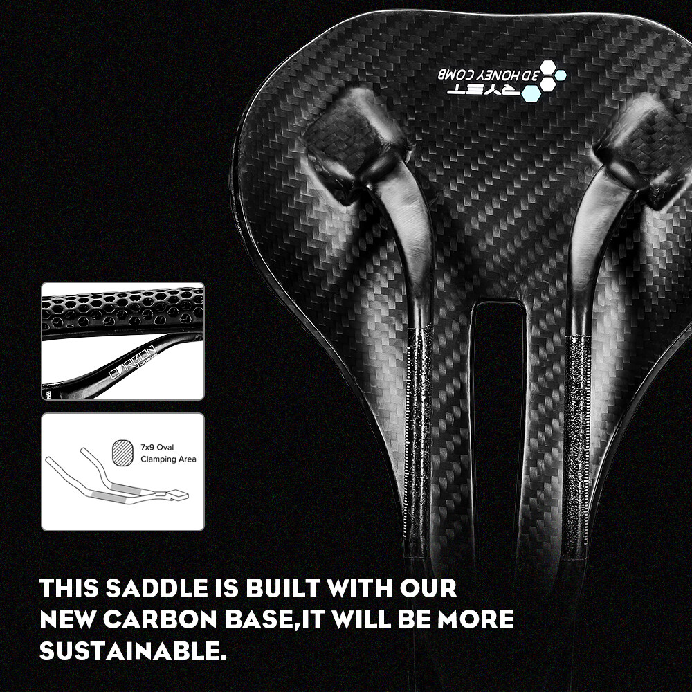 Carbon 3D Printed Bike Saddle Road MTB Gravel Bicycle Seat Cushion Cycling Parts