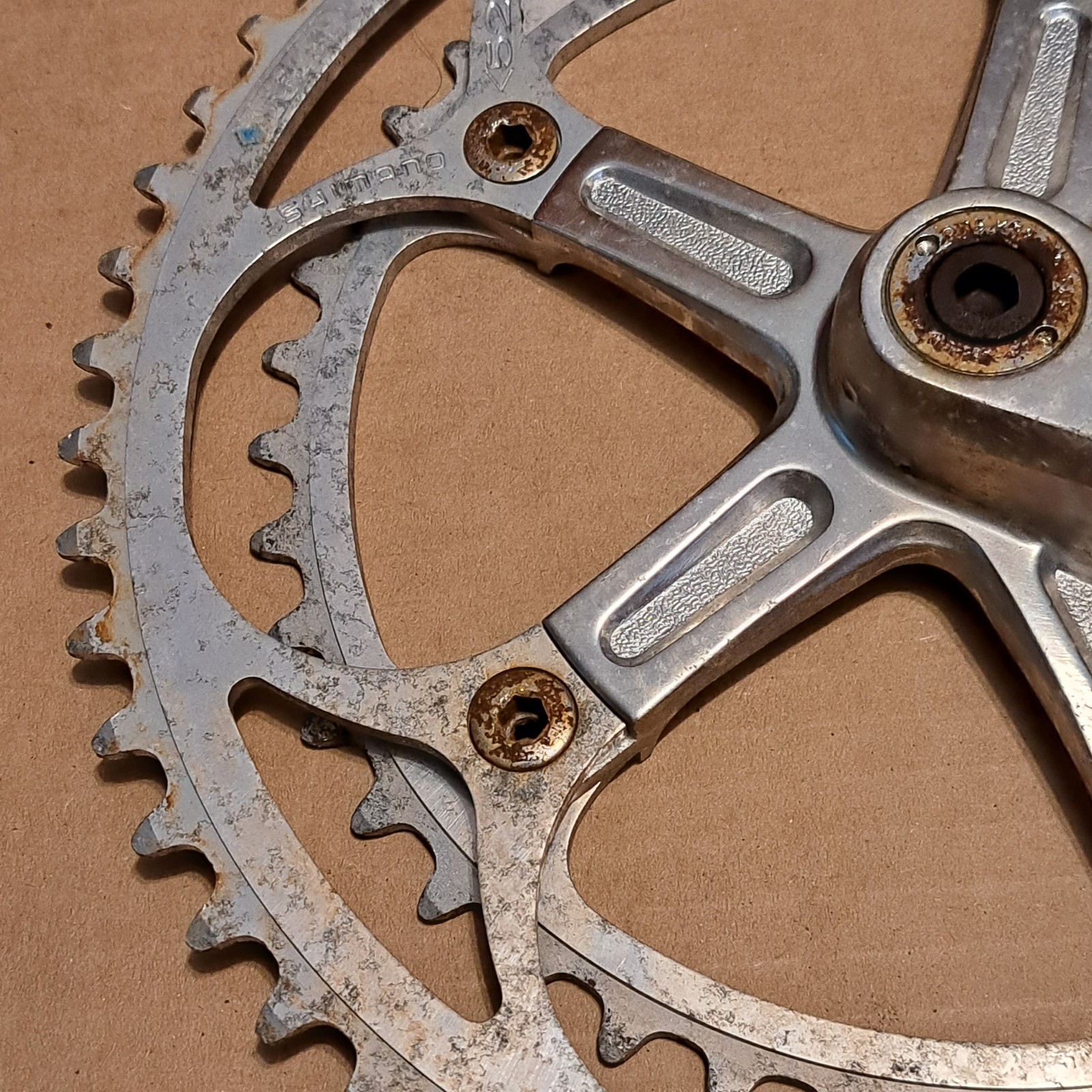 SHIMANO 600 ARABESQUE CRANKSET CRANK SET 170mm 42T 52T 52 42 ONE-KEY-RELEASE