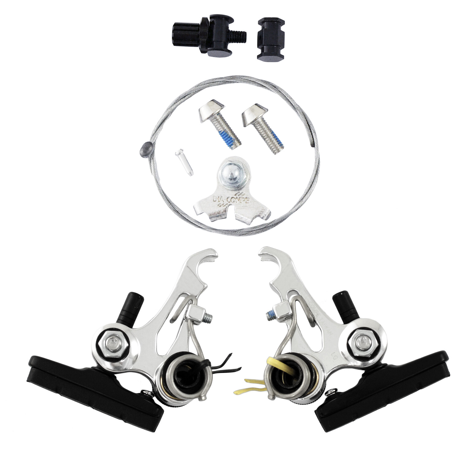 DIA-COMPE CR-X Cyclocross Cantilever Brake Set (Front & Rear) , Silver
