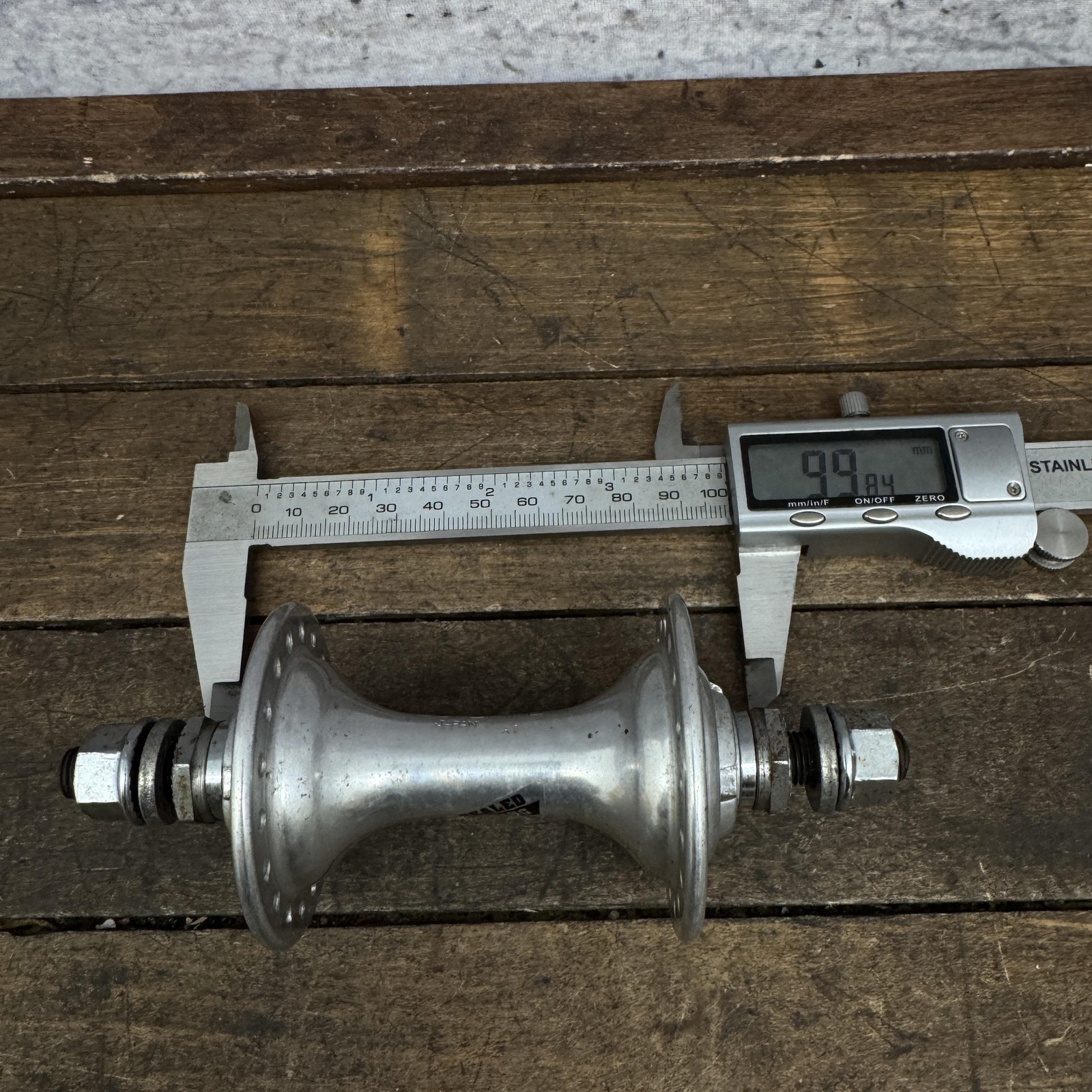 Vintage Sunshine Sealed Bearing Hub Set 36H Nutted Silver Alloy Nut BMX MTB 80s