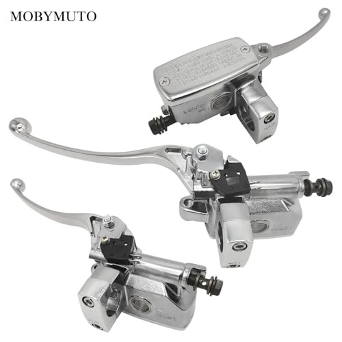 Universal 1″ 25mm Motorcycle Brake Master Cylinder Lever – Chrome Handle Right