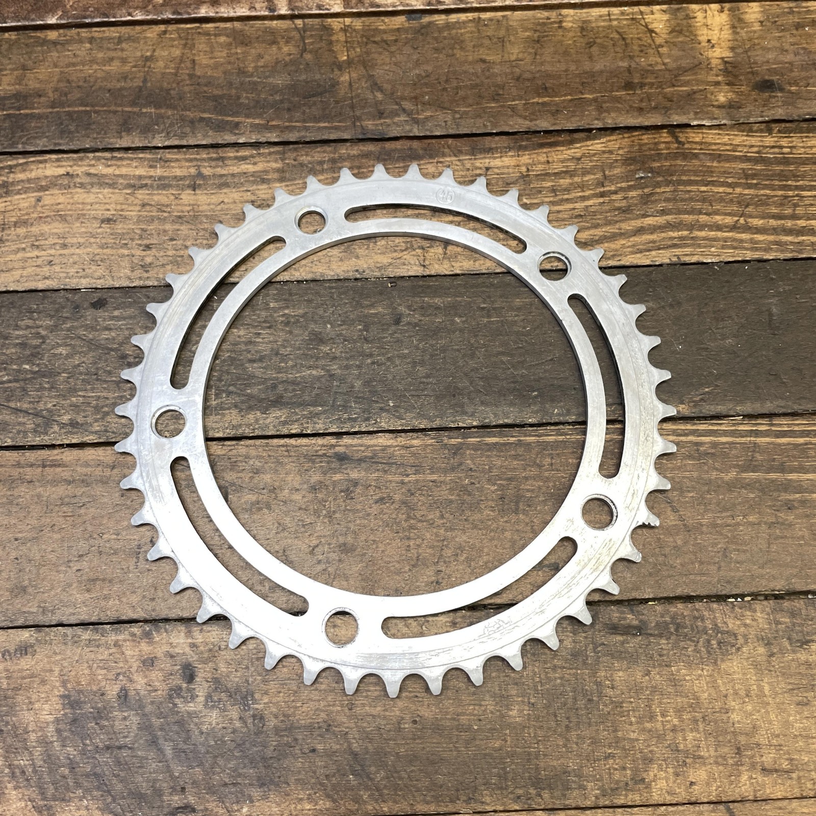 Vintage Zeus 45T Chainring 151 BCD 5-Arm Silver Aluminum Road Bike 45 Tooth