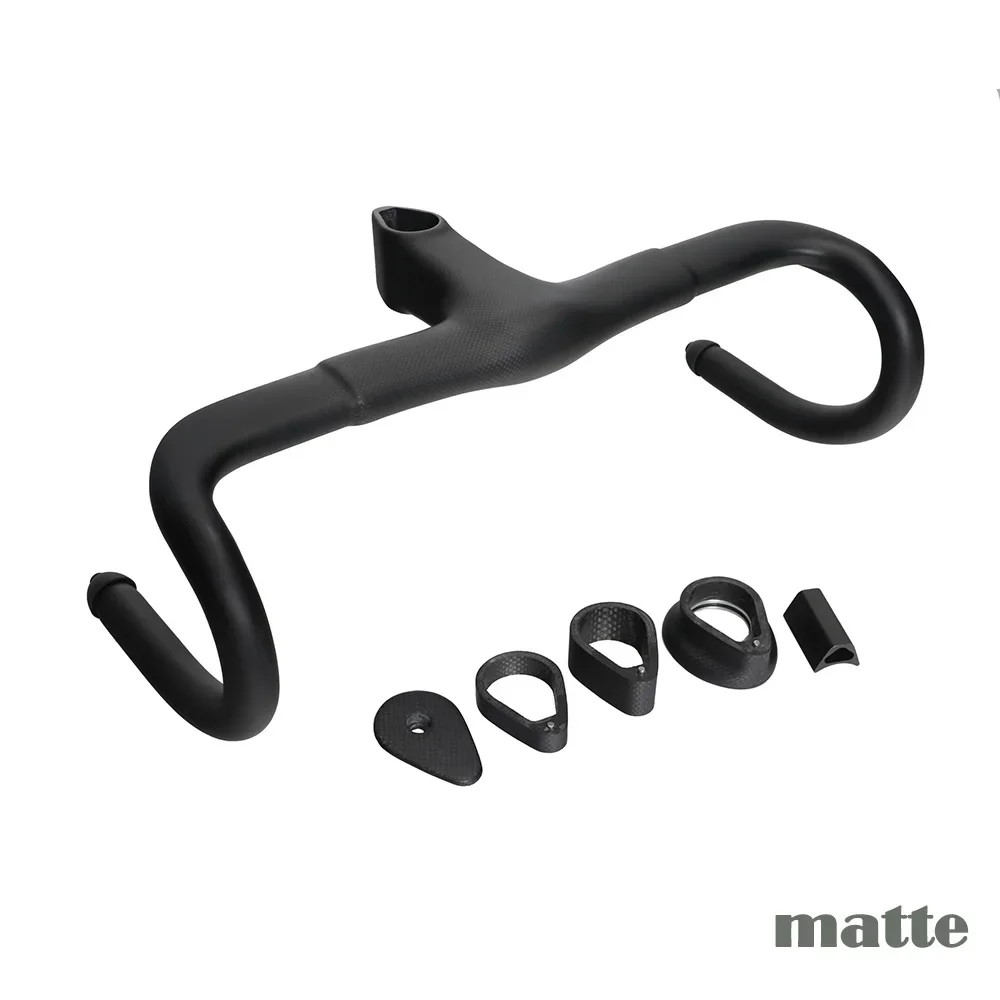 Carbon Integrated Road Bicycle Handlebar Width 400-440mm Stem 90-120mm