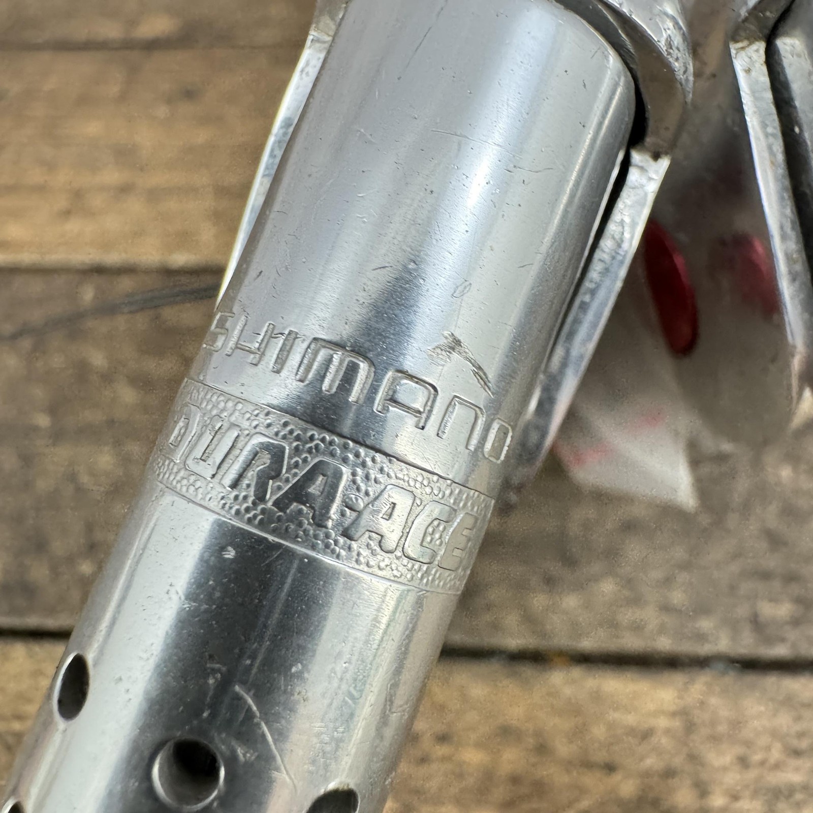 Vintage Shimano Dura-Ace Brake Levers 1st Gen Non-Aero Pair Drilled 4-Finger