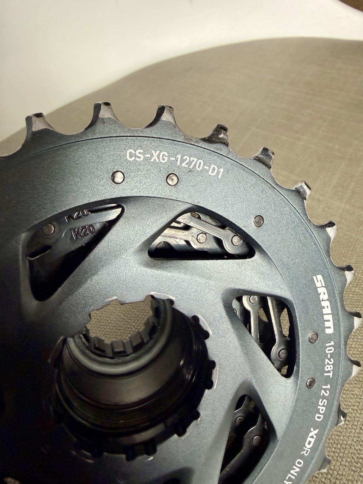 SRAM Force AXS CS-XG-1270-D1 Cassette, 10-28t, XDR, 12 Speed, BLACK