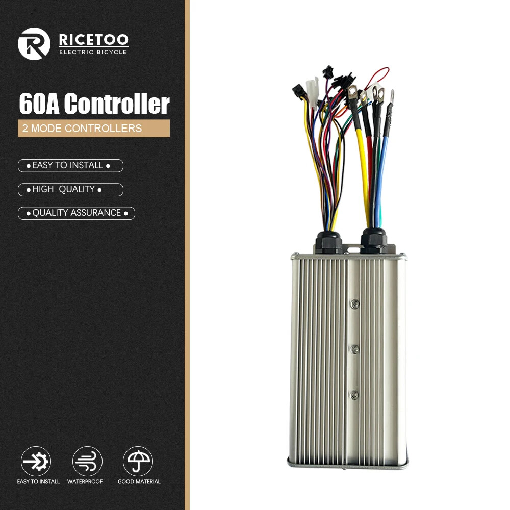 E-bike 60A Sinewave Dual Mode Controller 48V 52V 60V 72V 1000W-3000W Hub Motor