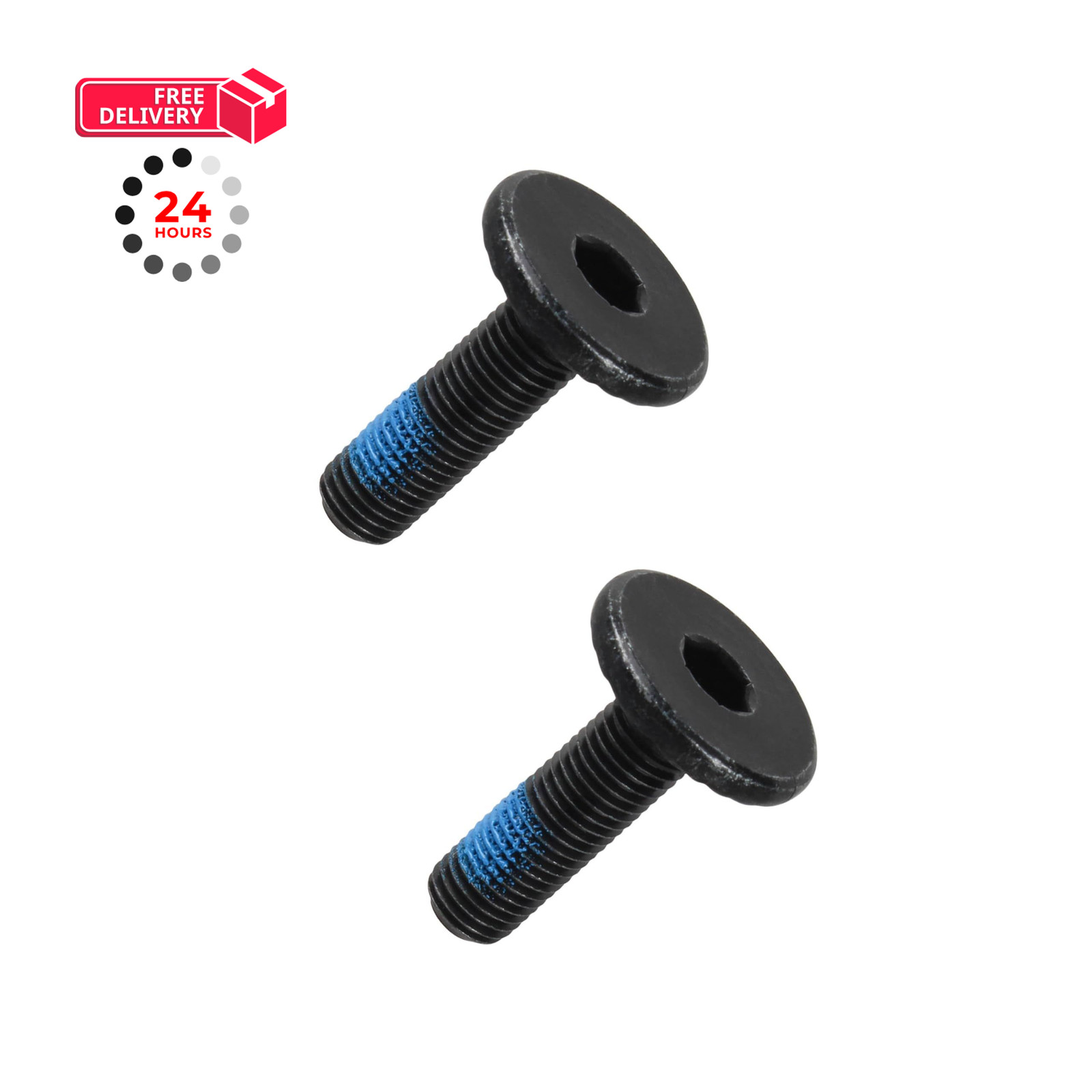 Cawla 8 Spline CHROMOLY BMX Spindle Screws for 19mm Bottom Small, black