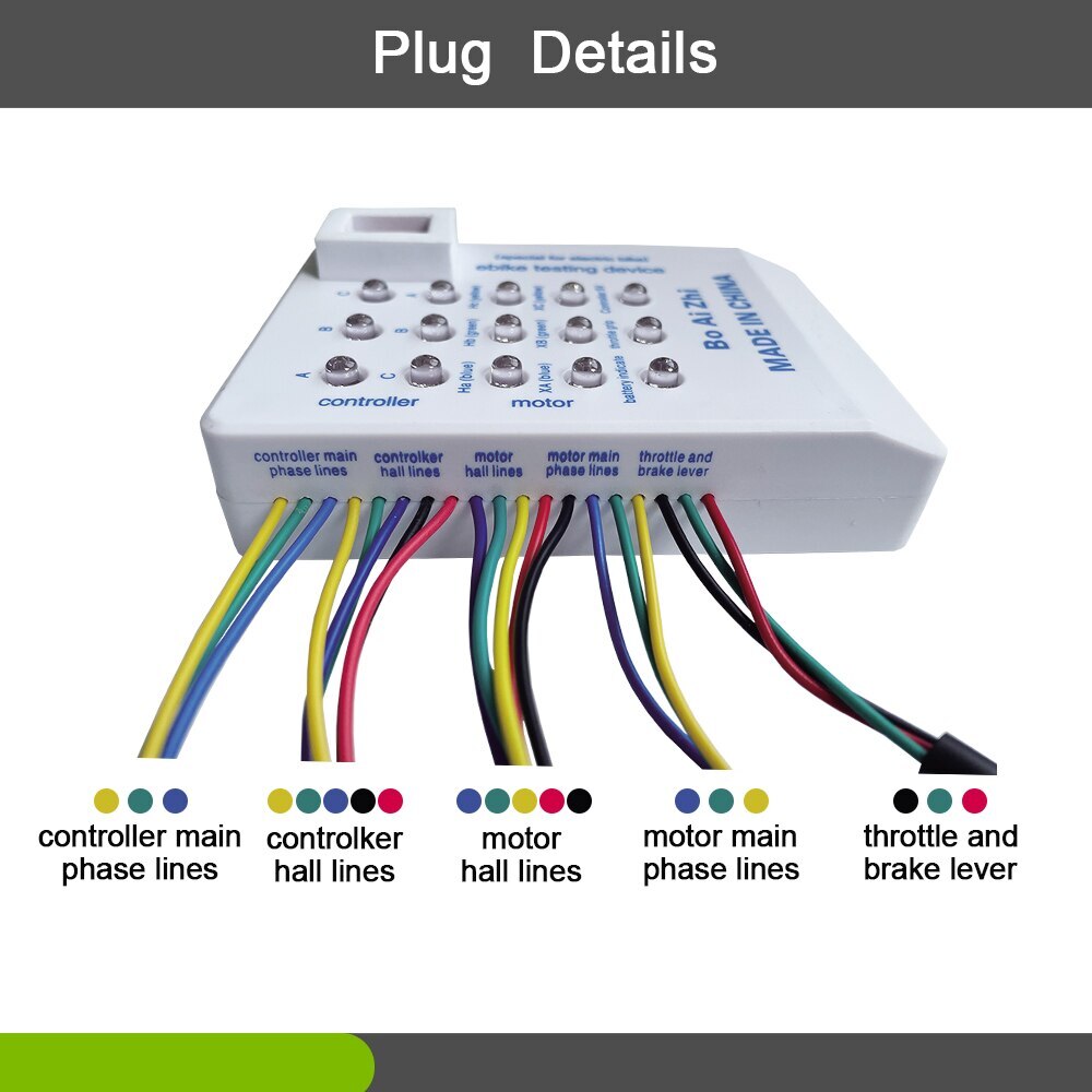 24-72V Electric Bike Brushless Motor Controller Tester for E-bike Accessories