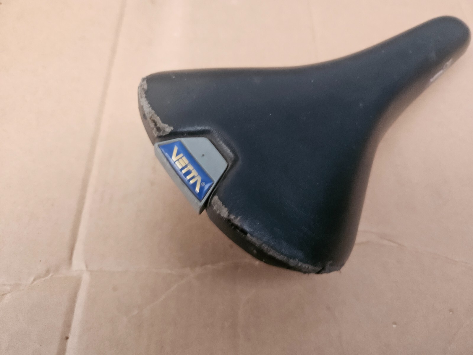 Vintage Vetta SL Road Mountain Bike Saddle Manganese Rails Black made in Italy