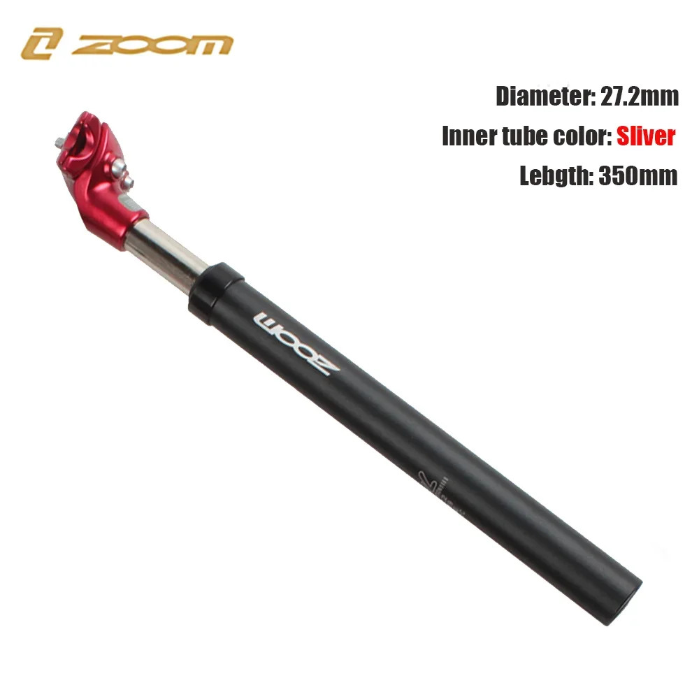 ZOOM Bicycle Suspension Seat Post 27.2/28.6/30.0/30.4/30.8/31.6/33.9*350MM MTB S