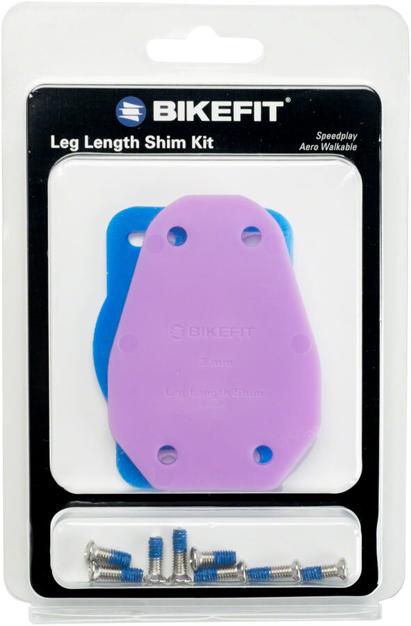 BikeFit Leg Length Shims – Wahoo Speedplay Compatible, 4-hole, 3mm, 1-Pack Kit