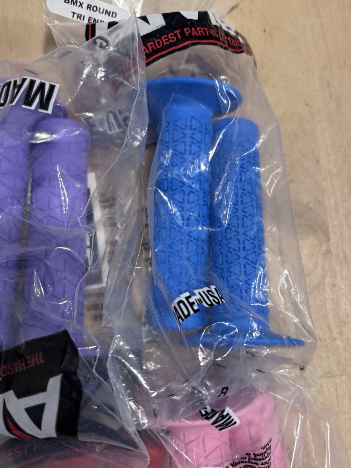 LOT OF 8 NEW AME BMX GRIPS ASSORTED COLORS OLDSCHOOL GT HARO REDLINE