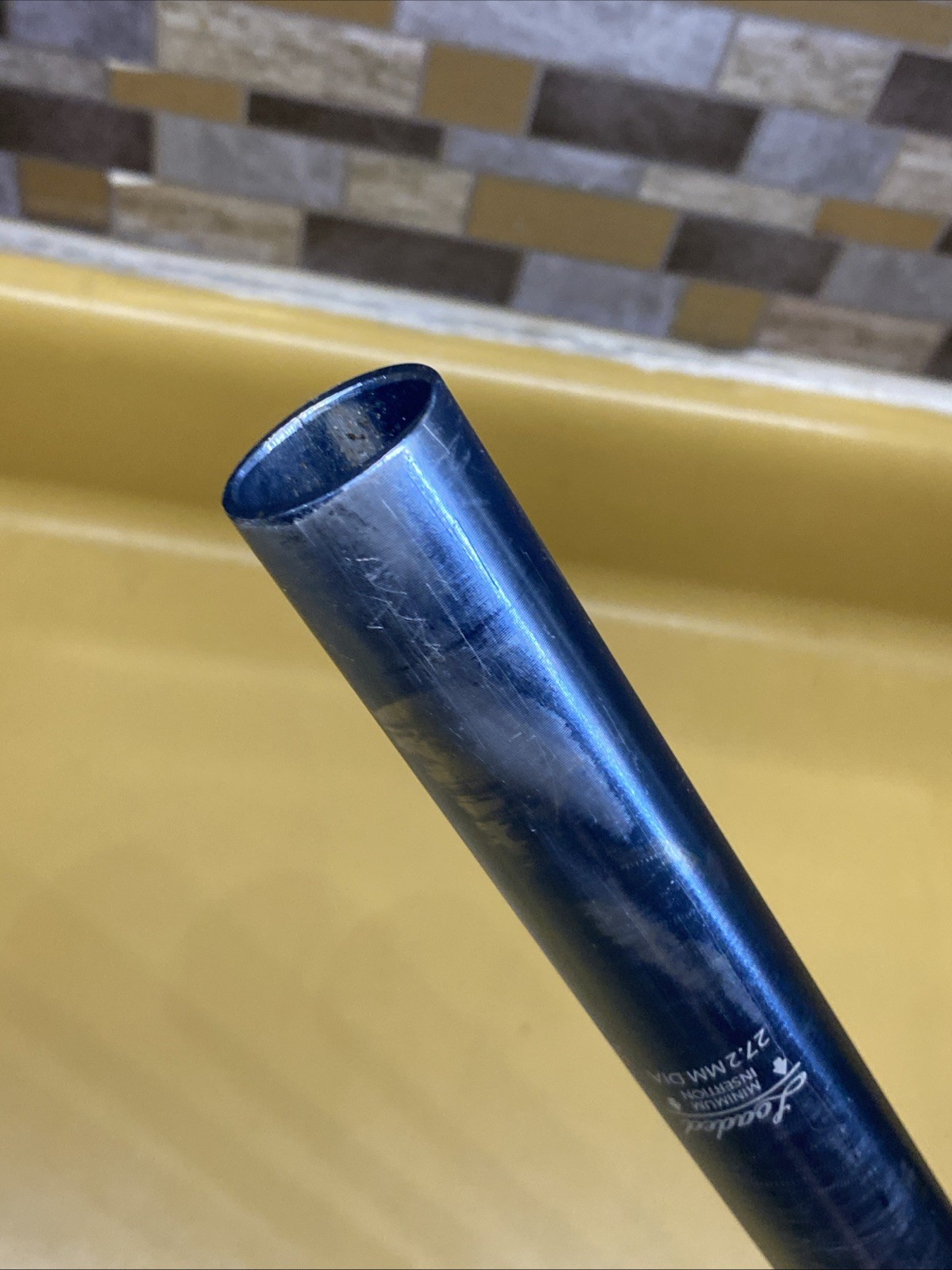 Light Blue(Faded) Silver Loaded Precision Aluminum 27.2 x 400m Straight Seatpost