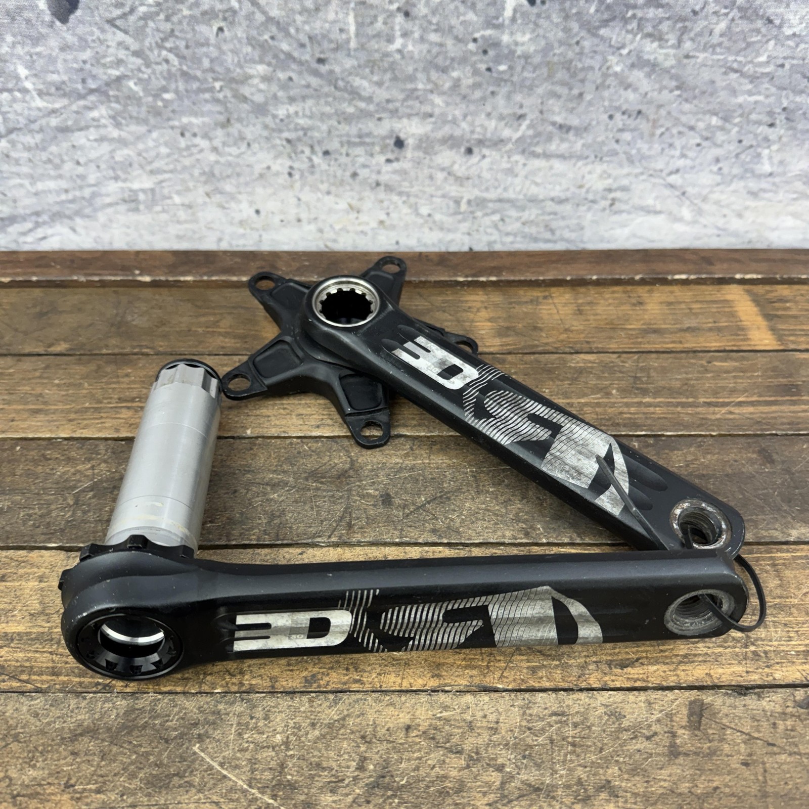 Rotor 3D Crankset Spindle Road Bike Black Aluminum Arms SPLINE