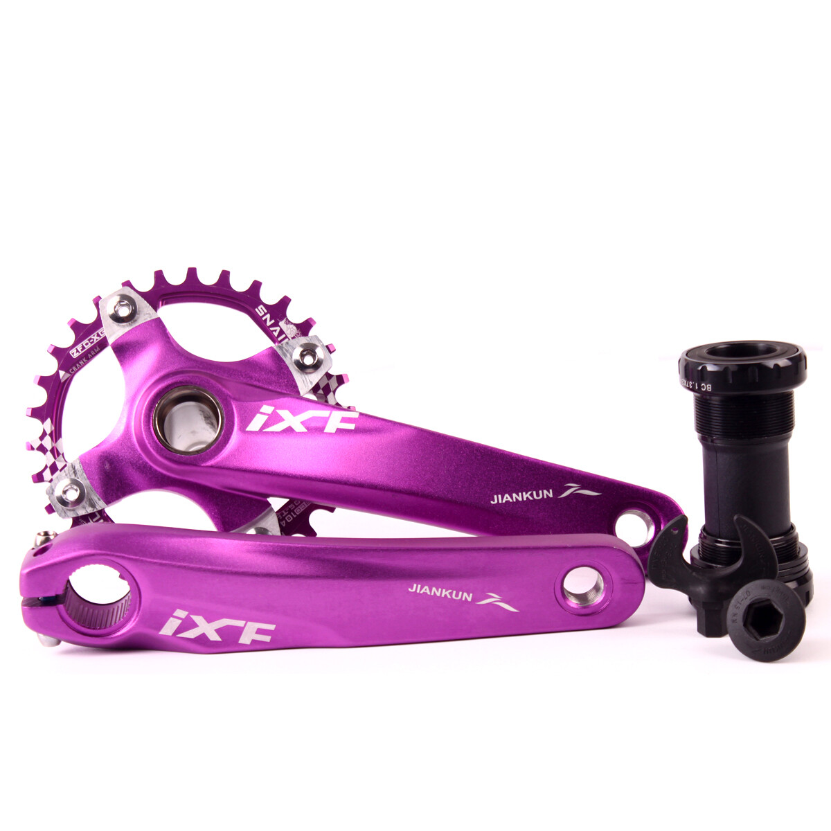 IXF 30T 104bcd CNC MTB Bike Crankset BB Narrow Wide Chainring 170mm Single Crank
