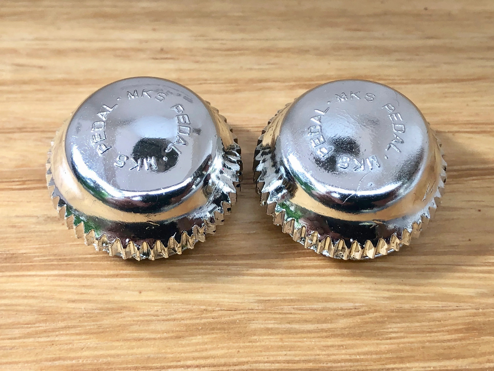 MKS – Pedal / BM10/DB/ BMX-7 Pedal Caps – Chrome – old school bmx