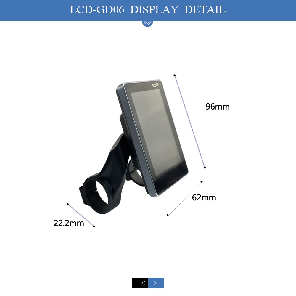 GD06 E – Bike LCD Display | 36V/48V Waterproof, SM Plug, Real – Time Speed.