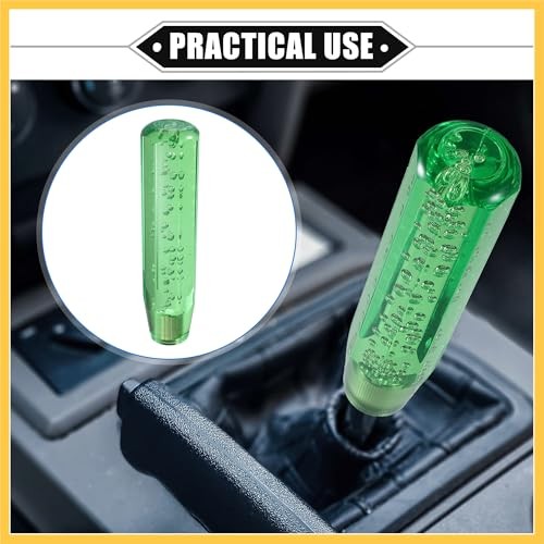 Gear Shift Knob Stick, 20cm Faux Crystal Transparent Bubble Gear Shifter