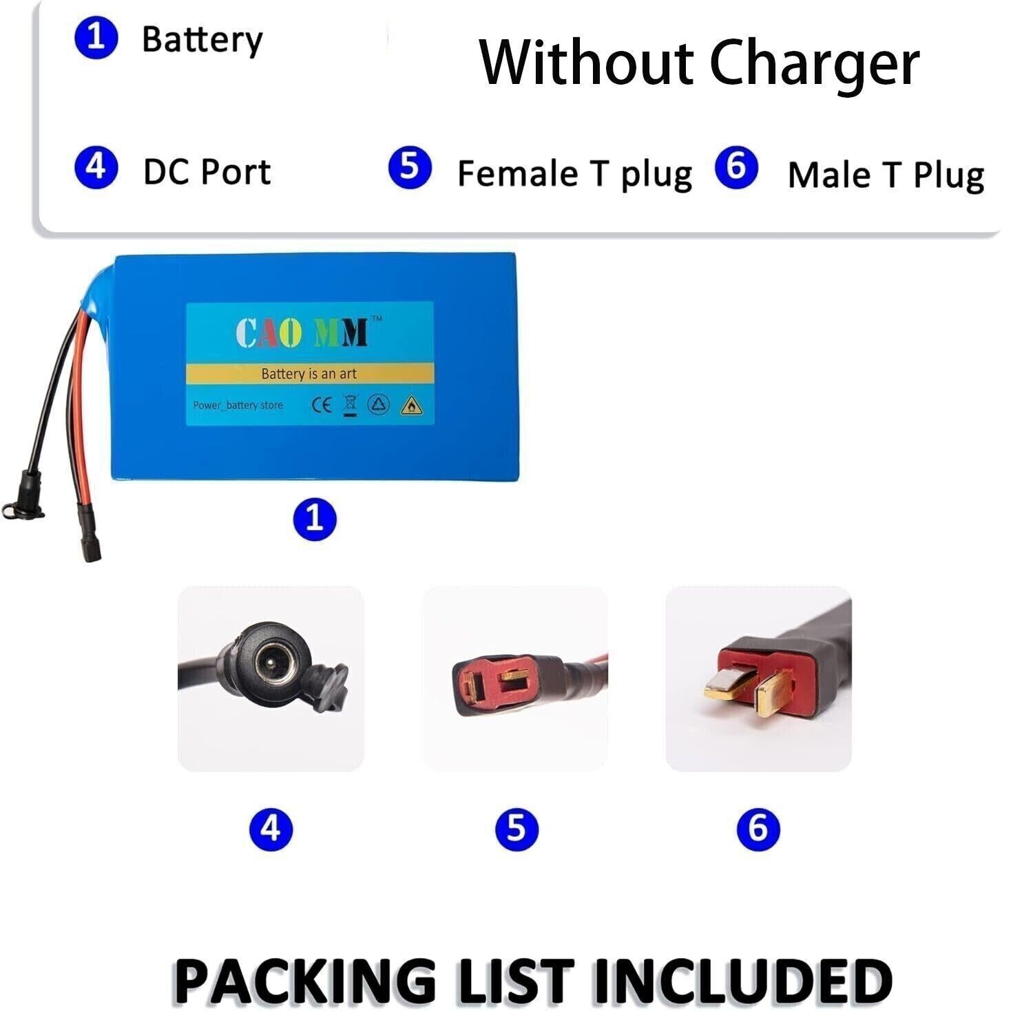 36V 16AH Ebike Lithium Battery for Electric Bike Bicycle Scooter 250-1000W 30A