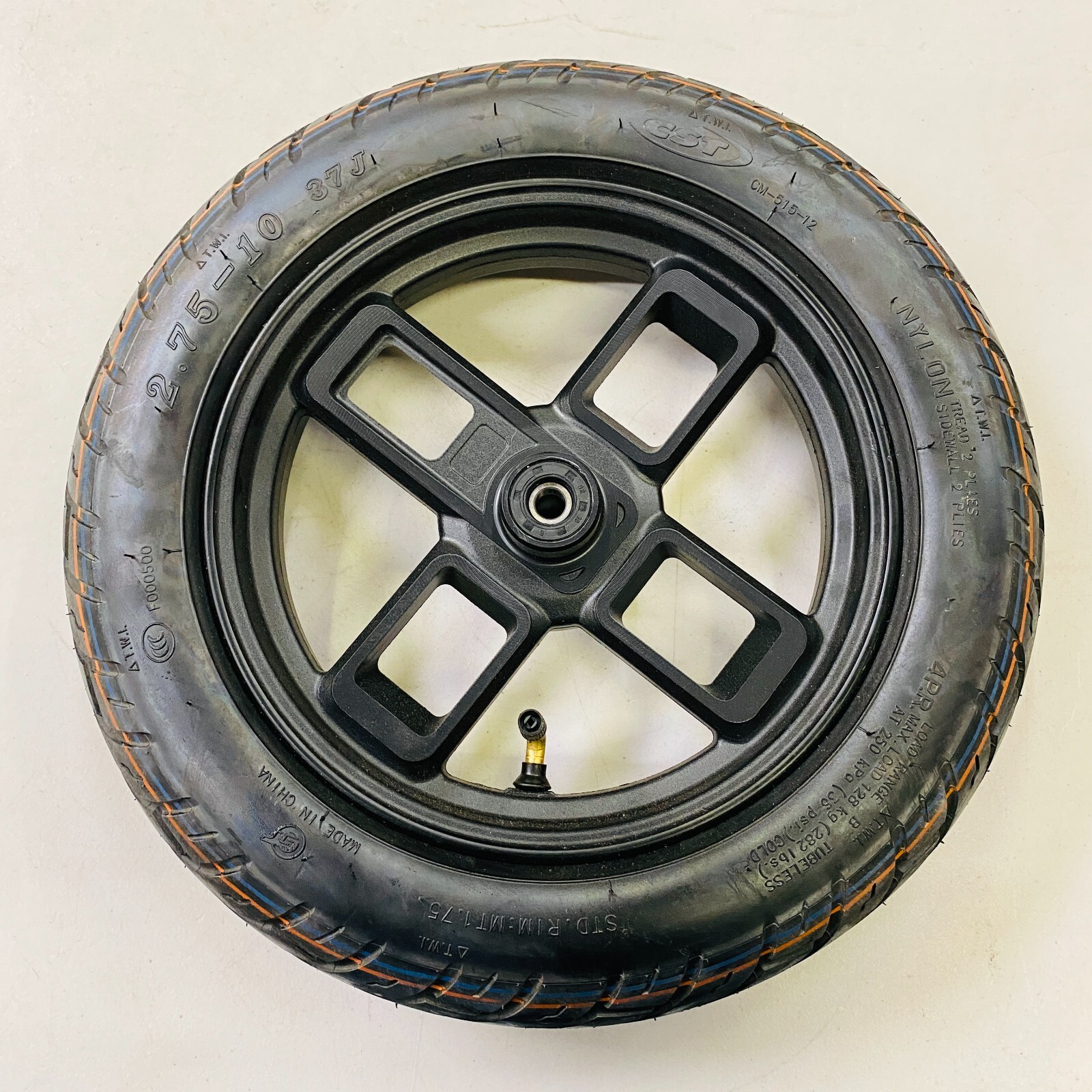 SWFT MAXX eMoped Scooter eBike Front 2.75-10 37J STD.RIM.MT 1.75 Tire w/ wheel