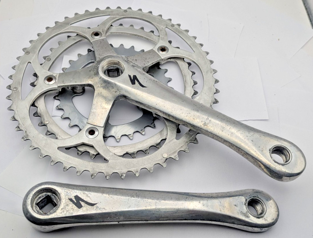 SUGINO SPECIALIZED FORGED CRANKSET 170MM 30 42 52T SILVER ALUMINUM TRIPLE JAPAN