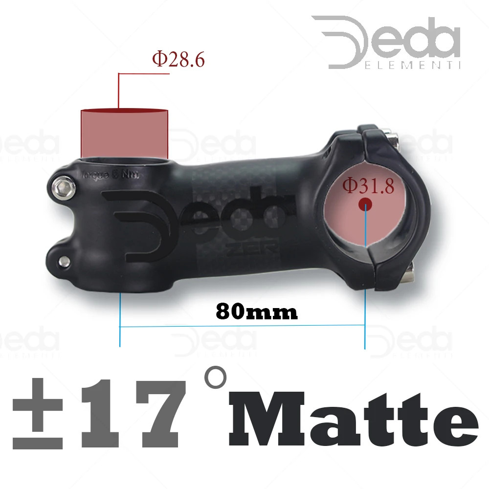 Road MTB Bicycle Stem Bike Handlebar Part 6/17 Degree 60-120mm Gloss Matte