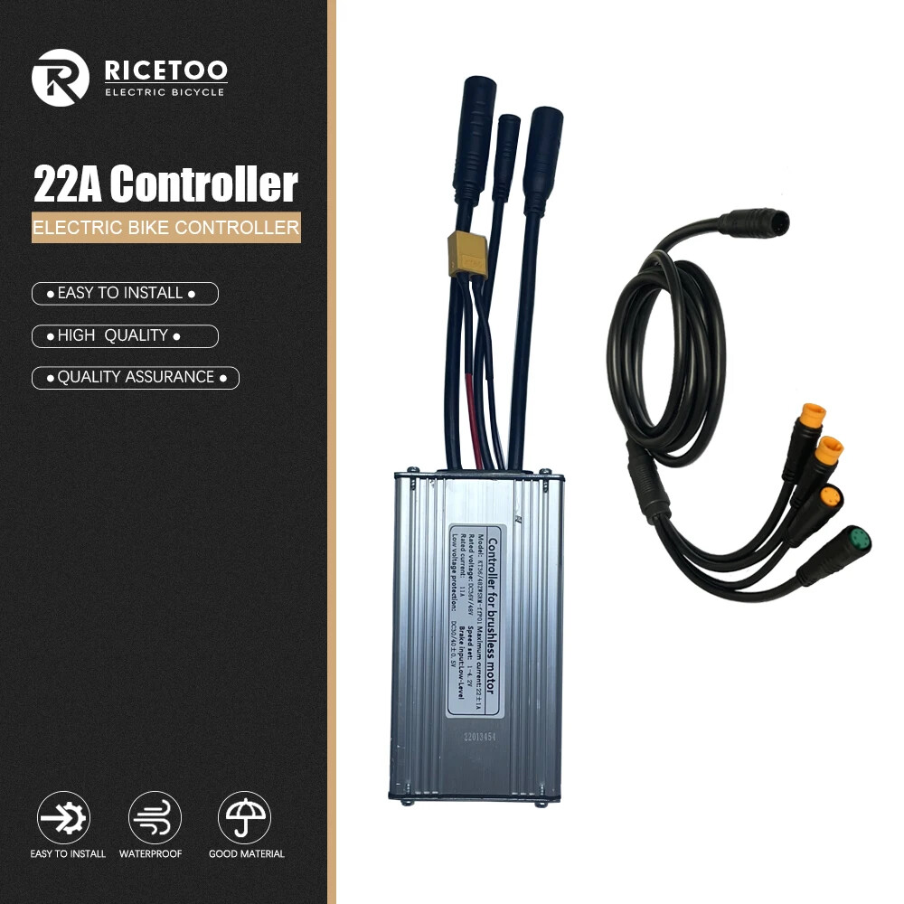 Electric Bike Waterproof Controller 15A-30A 50W-1000W Squarewave Controller