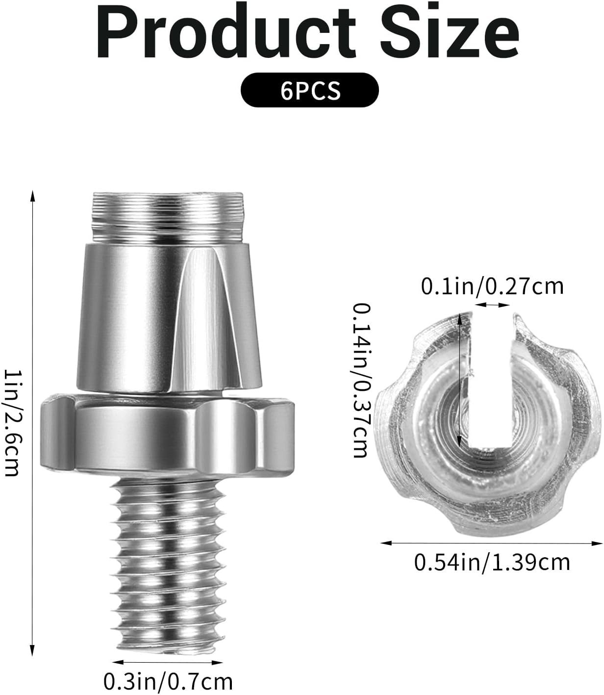 M7 Bike Brake Cable Handle Lever Adjusting Screws, 4 Pack 7mm Bike Brake Adjuste