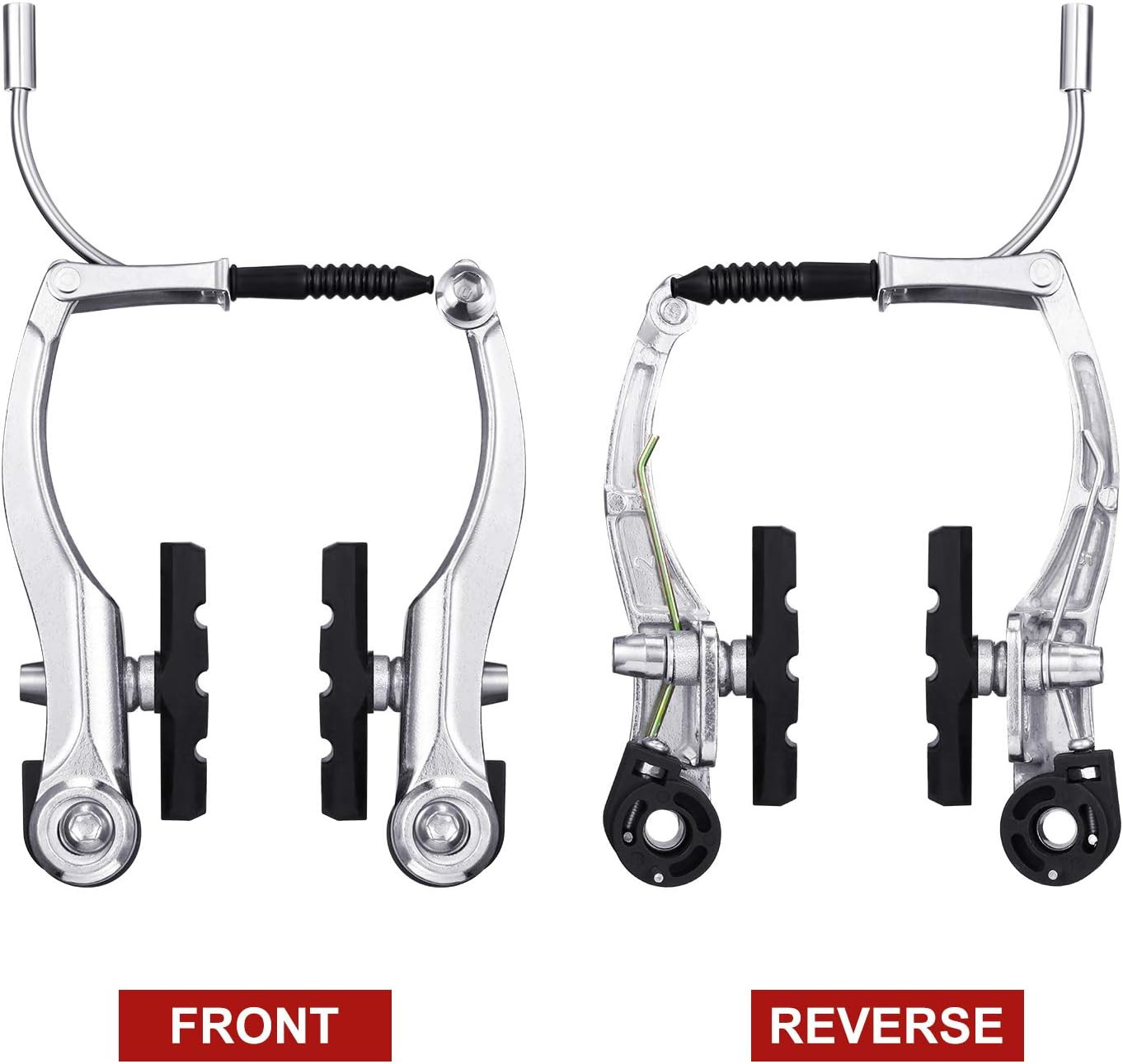 Universal Mountain Bike Brakes Set – 2 Pairs, Replacement for Most Bicycles, Inc