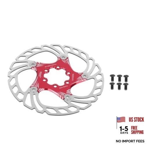160mm Floating Bike Disc Brake Rotors – Stainless Steel & Aluminum Alloy Red
