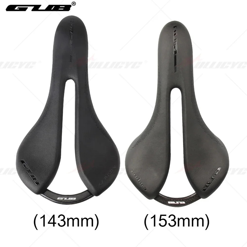 Ultra-Light Hollow Bike Saddle Carbon Fiber Leather Mountain/Road Bikes Seats