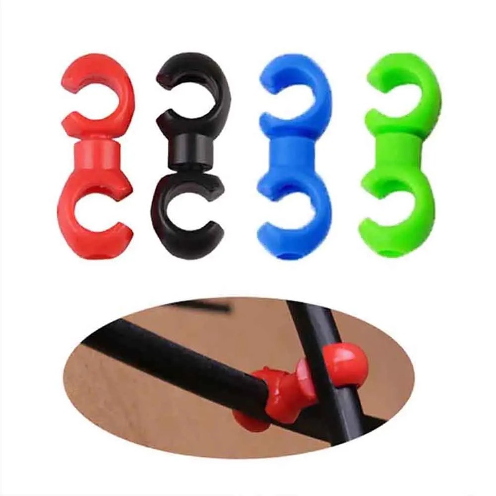 Universal Bicycle Cable Clip S Hook Rotating Wire Hose Organizer 10PCS