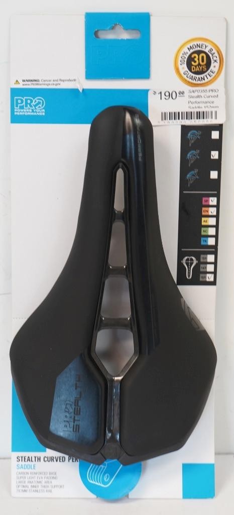 NEW – Stealth Performance Curved Pro 152mm Bicycle Saddle PRSA0355