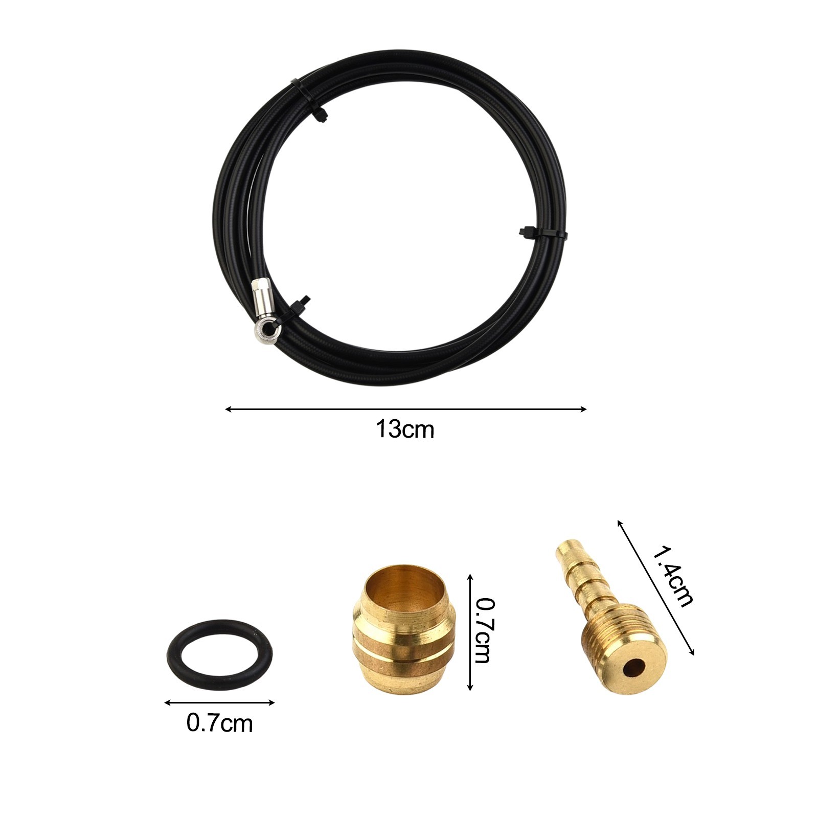 2m Fit Magura-Mt4/mt5/mt6/mt7/mt8 & Mt Trail Rubber Black Bike Brake Hose Set