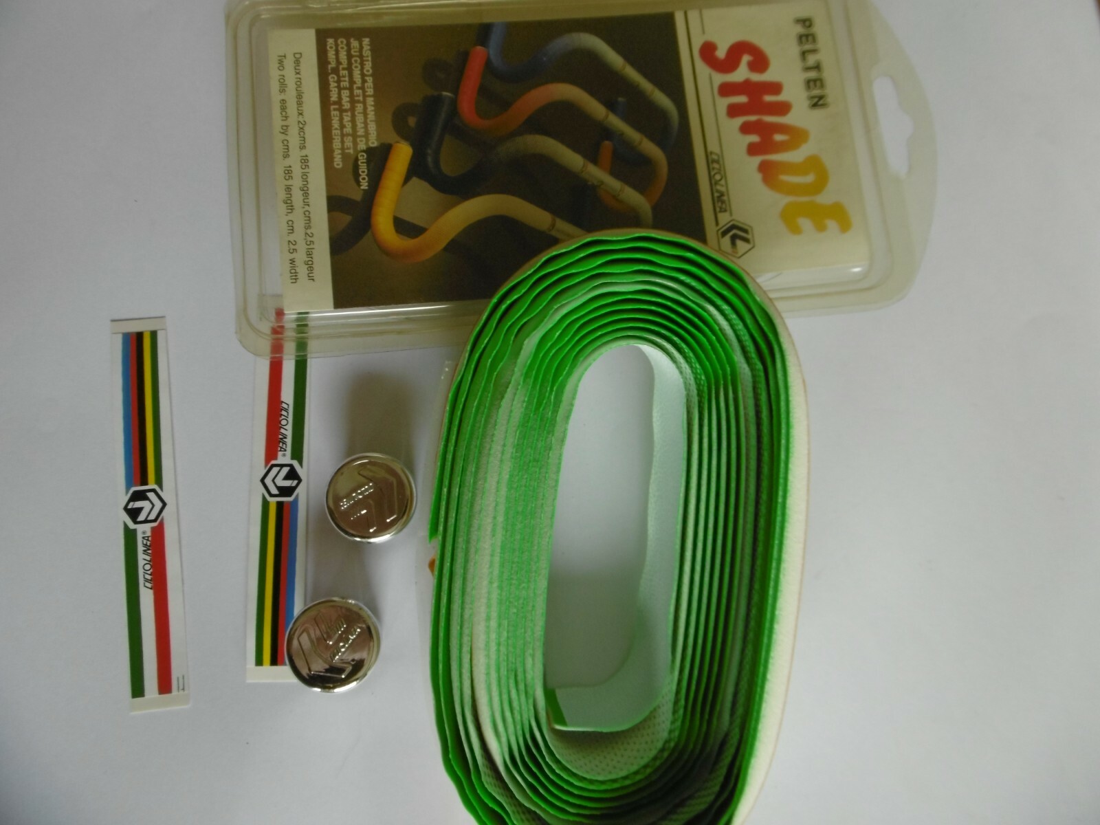 Ciclolinea Pelten Shade Handlebar Tape With Dust Caps Green Made in Italy NOS