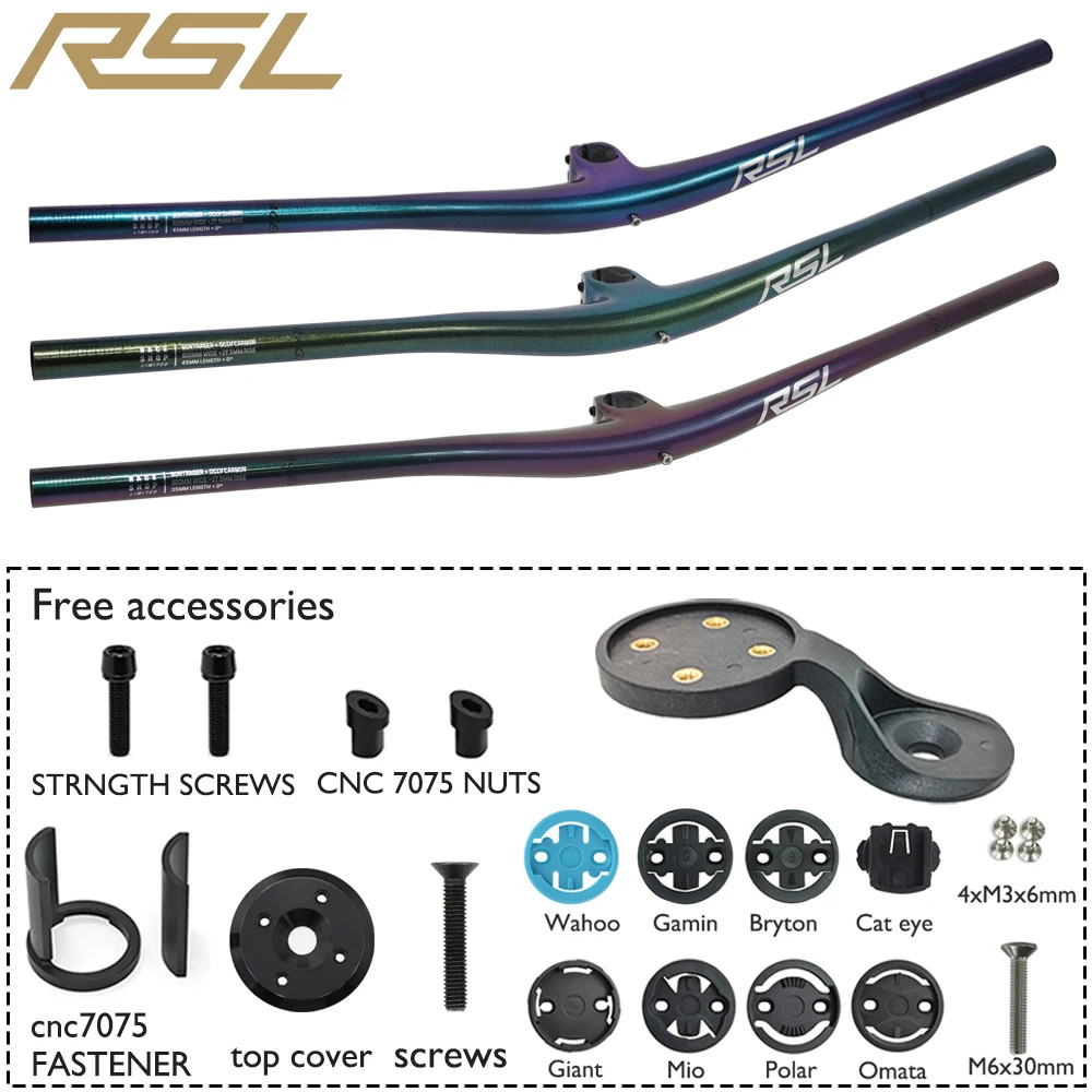 Mountain Bike Carbon Fiber Integrated Handlebars 35/45/55mm Length Riser Bar