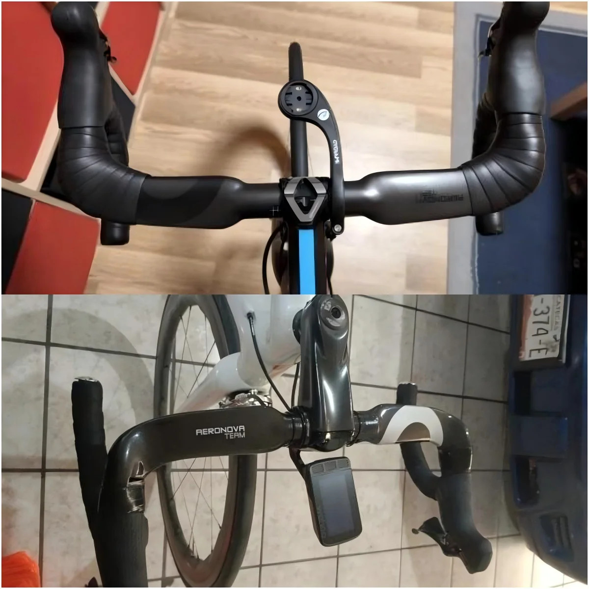 Carbon Fiber Handlebar Racing Bike Bent Bar 31.8mm Inner Routing 400/420/440mm