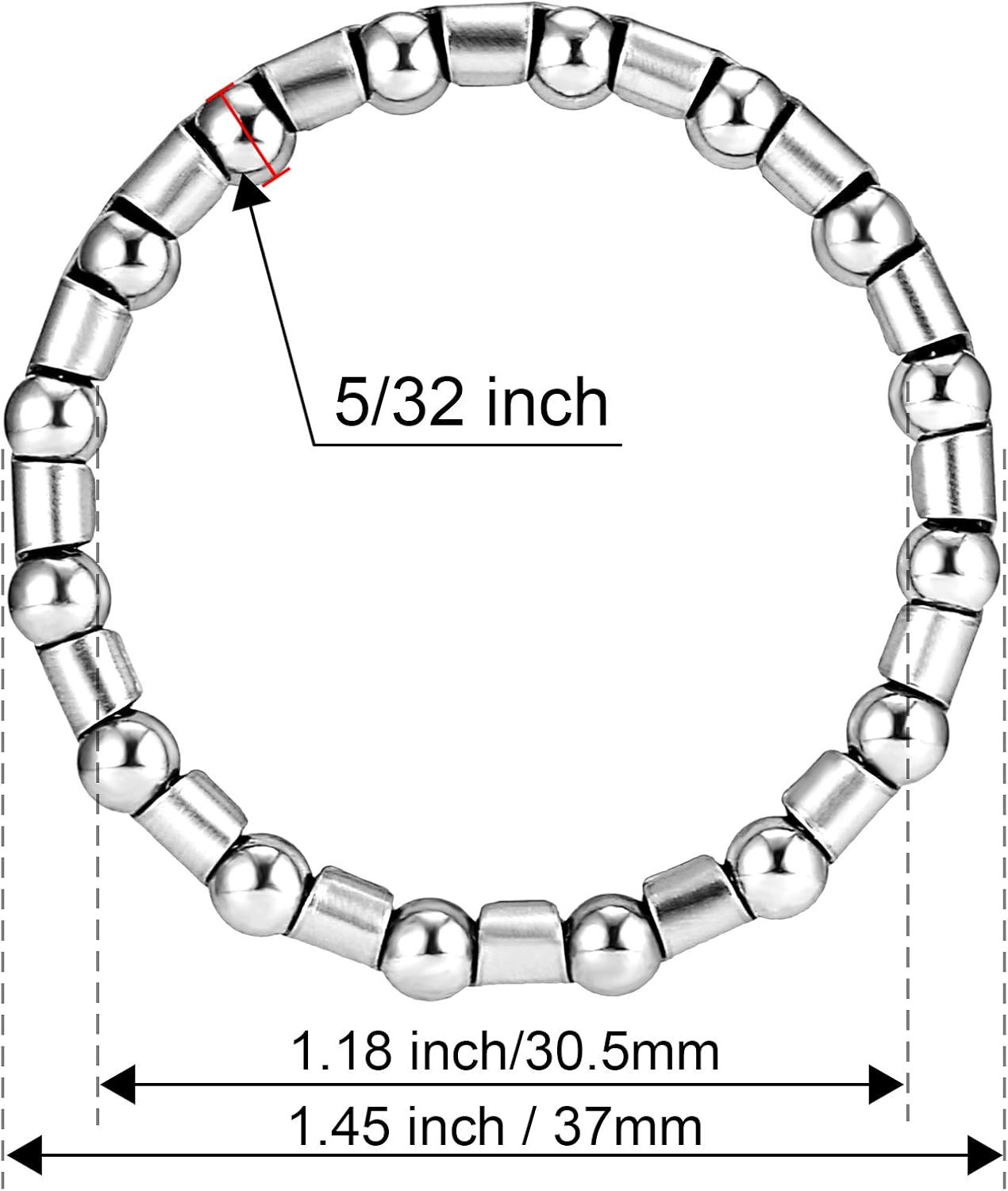 Bike-Ball-Bearing-Retainer, Bicycle-Headset-Ball-Bearings, 5/32″ X