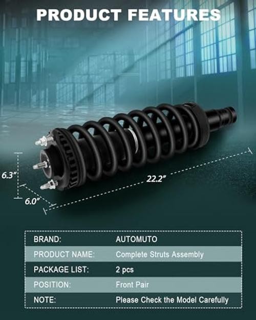 Front Pair Complete Struts Spring Assembly Shock Absorber Compatible with 04