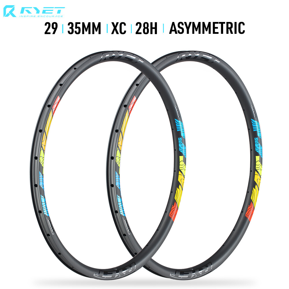 29 in Carbon MTB Rims 25mm Height 28H Clincher Tubeless Mountain Bike Wheel Rims