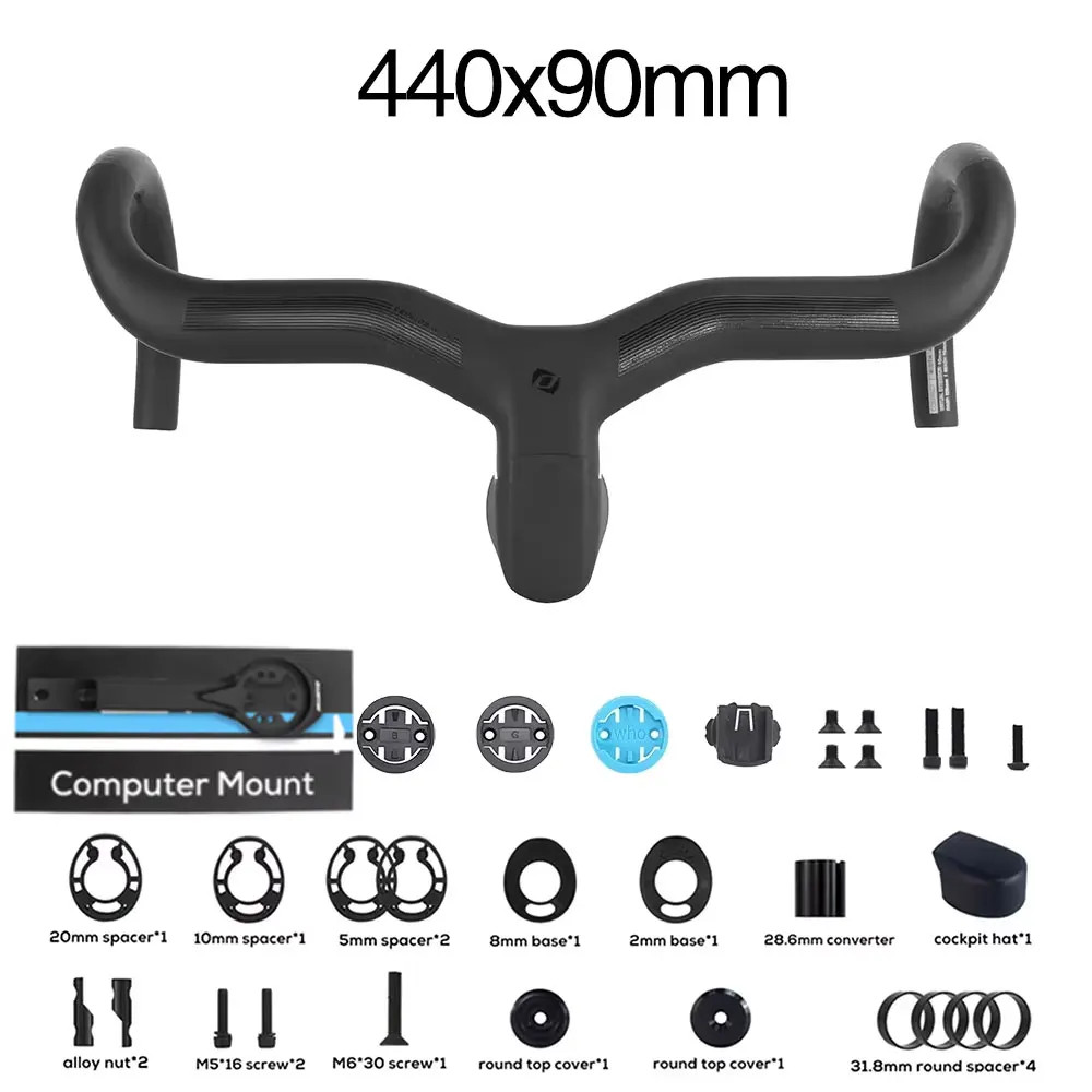 Carbon Road Bicycle Integrated Handlebar Internal Routing Di2 Matte with Mount