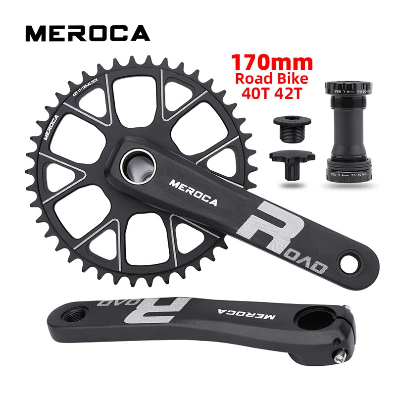 Road Crank 170mm Arm 40T/42T Sprocket Road Bicycle Crankset 9S 10S 11S 12S
