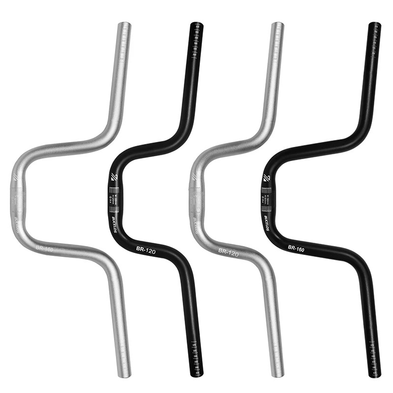 BUCKLOS 25.4/31.8mm Riser Handlebar 580-780mm Aluminum Mountain Folding/BMX Bike