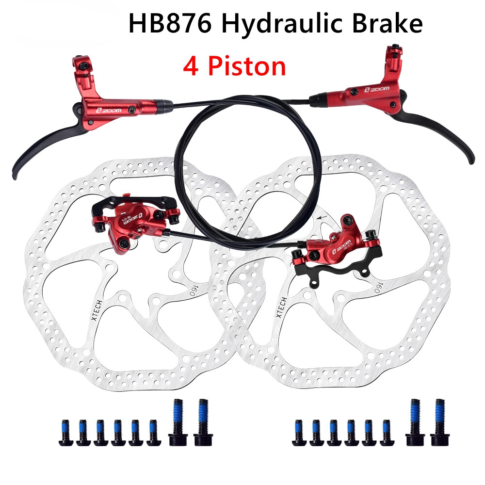 MTB 4 Piston Hydraulic Disc Brake 800mm/1400mm Mountain Bike Oil Pressure Brake