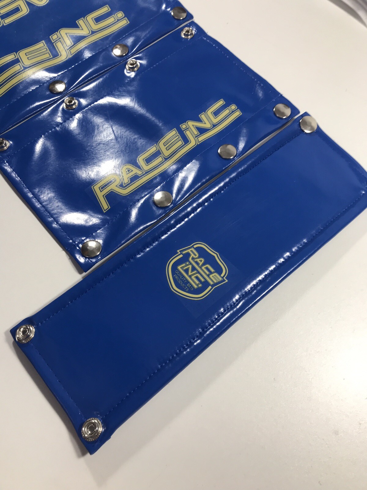 Race INC BMX Pad Set Oldschool REPOP P.K. RIPPER GJS DG Kuwahara FMF Blue/Gold