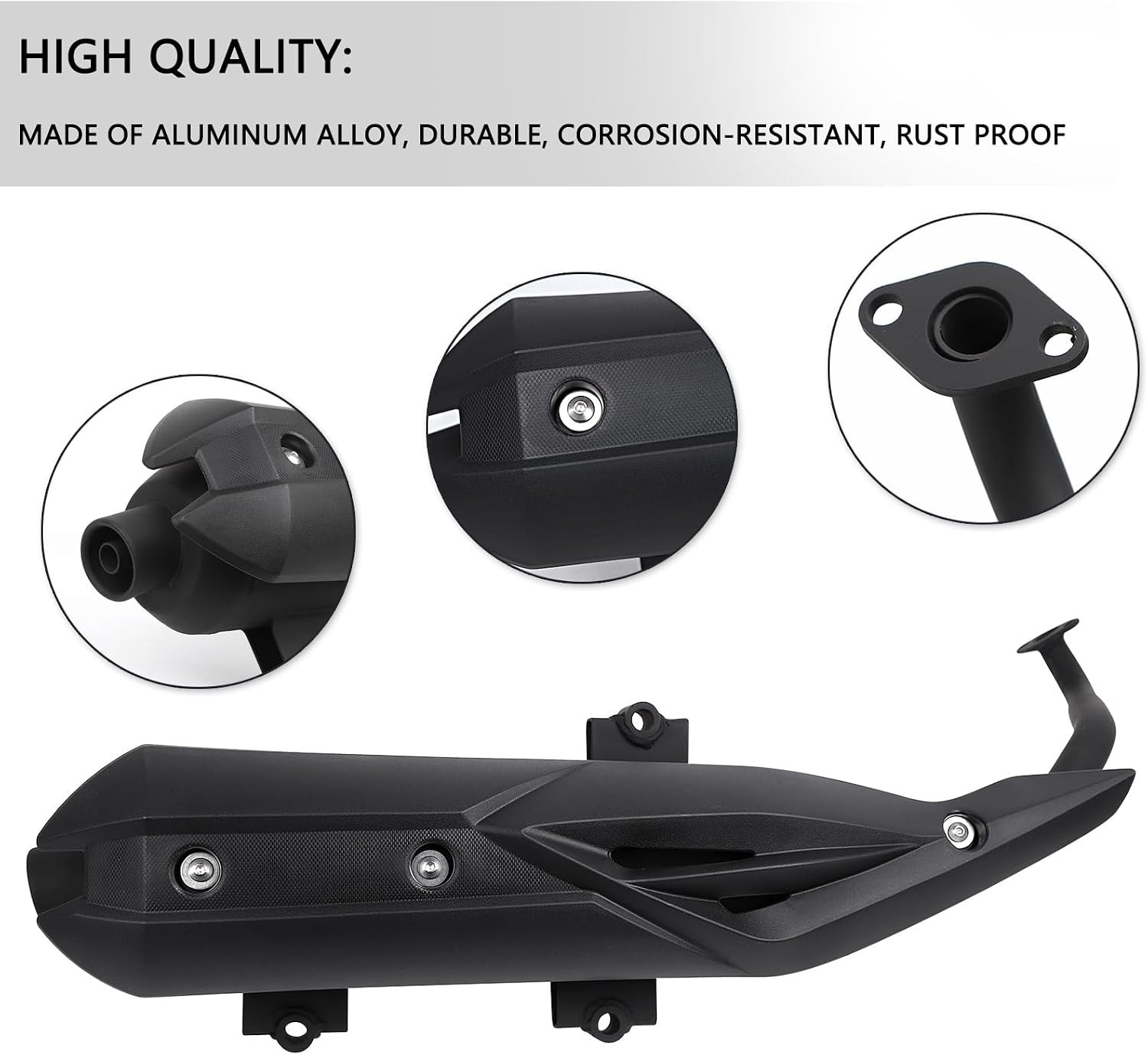 Heavy Iron Motorcycle Exhaust Muffler, Direct Replacement for Chinese GY6 Sco…